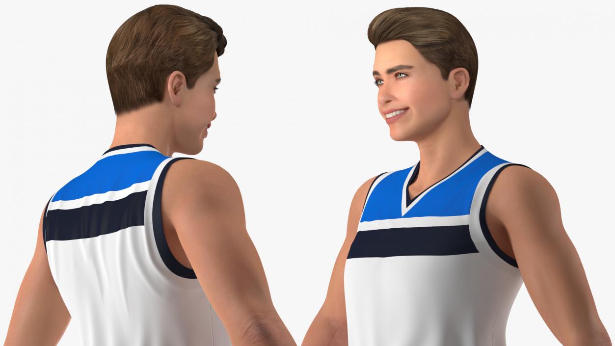 3D Teen Boy Basketball Rigged