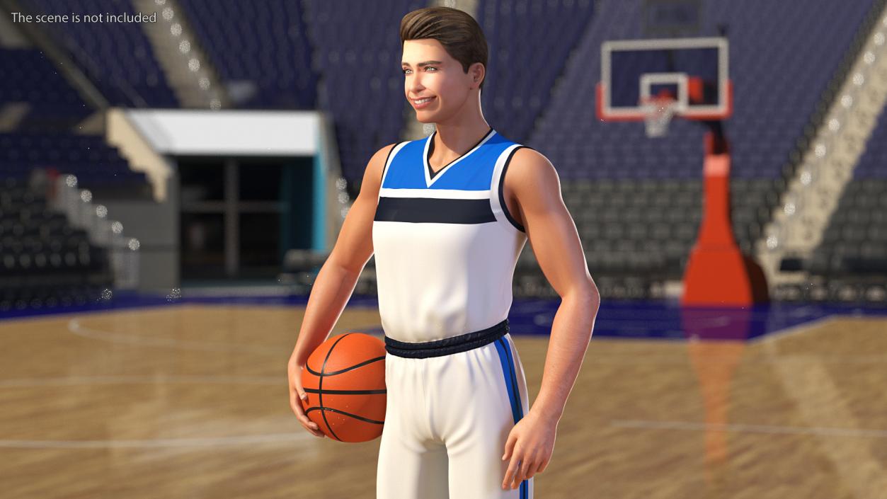 3D Teen Boy Basketball Rigged