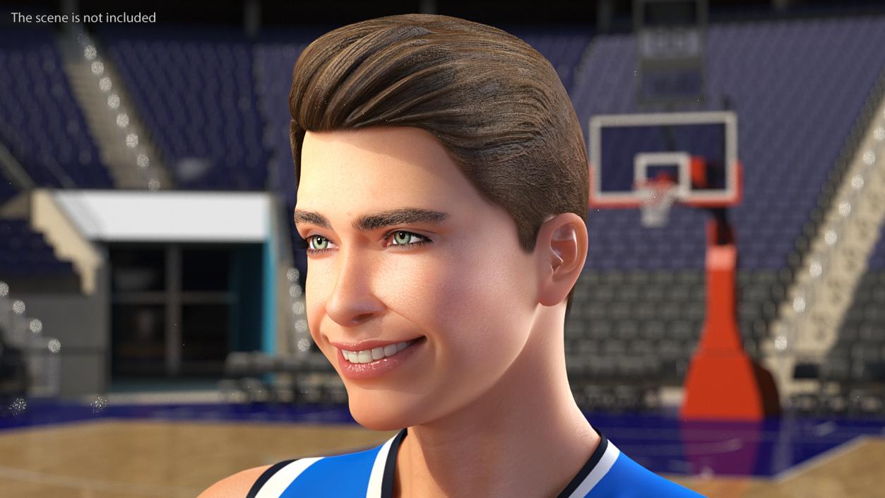 3D Teen Boy Basketball Rigged