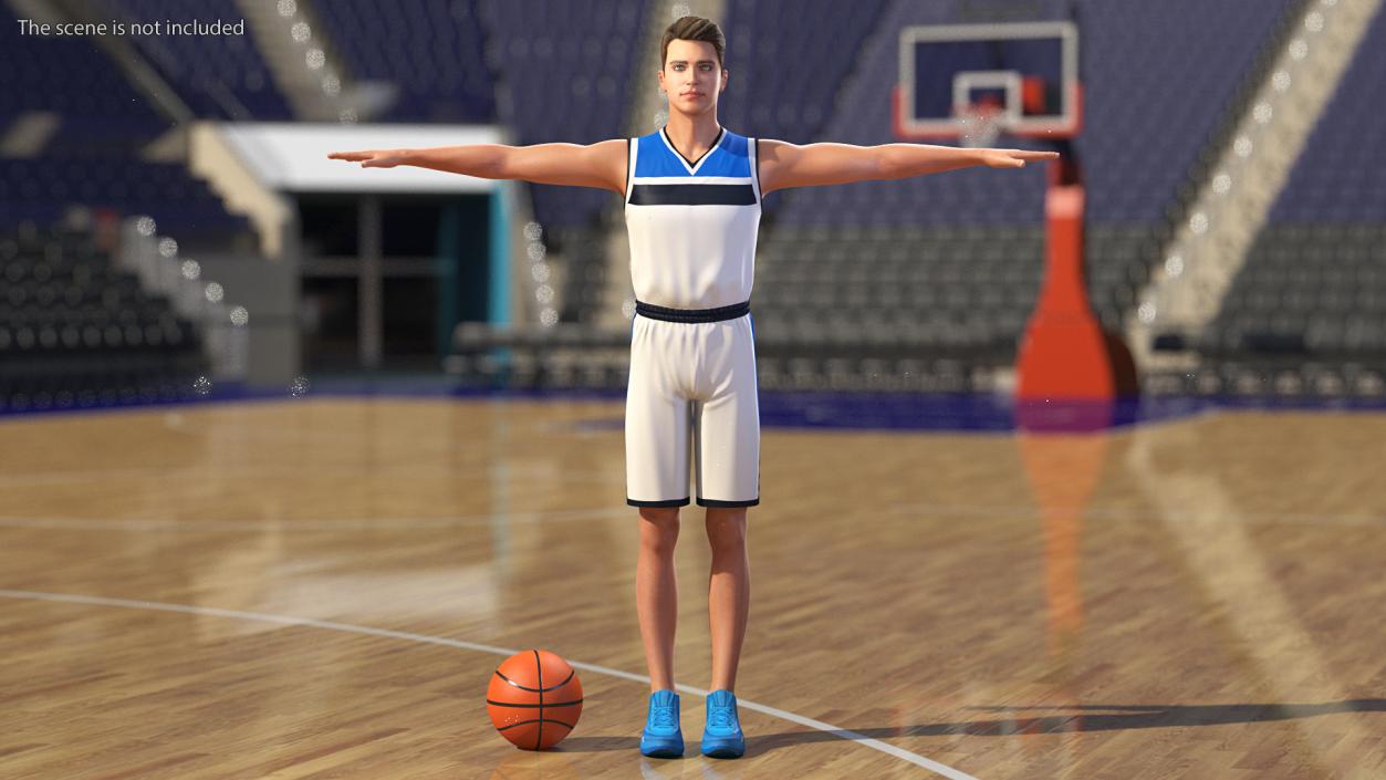 3D Teen Boy Basketball Rigged