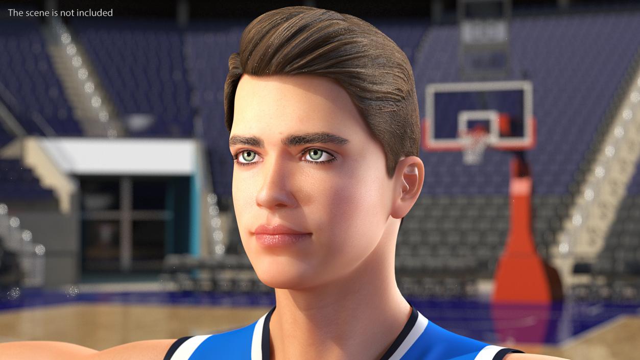 3D Teen Boy Basketball Rigged