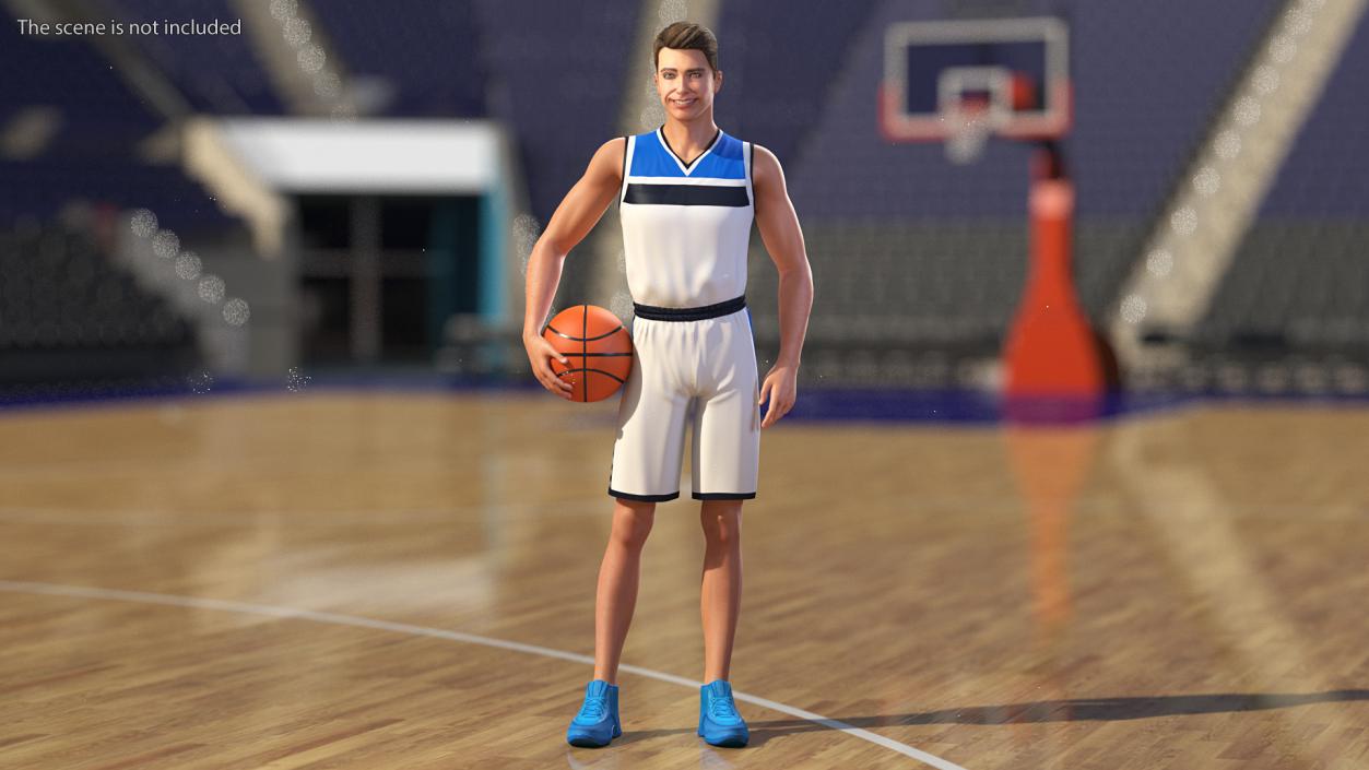 3D Teen Boy Basketball Rigged