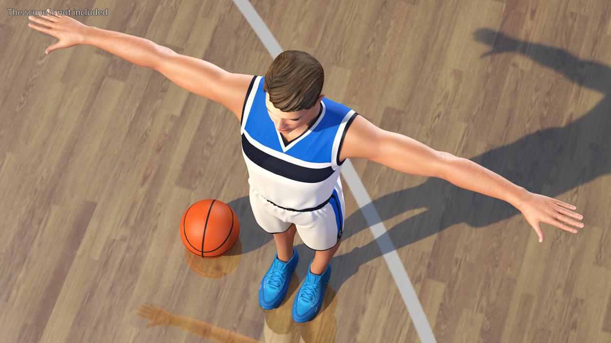 3D Teen Boy Basketball Rigged