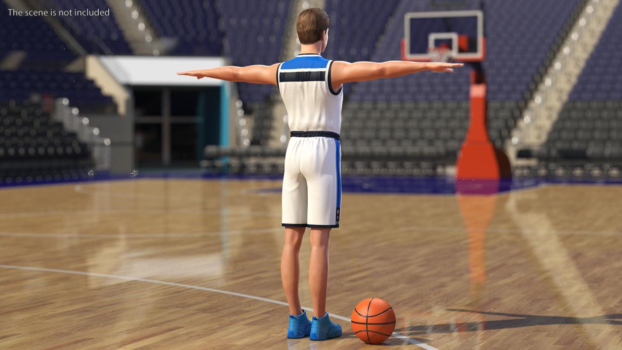 3D Teen Boy Basketball Rigged