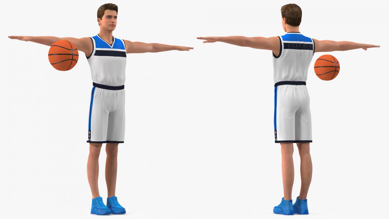 3D Teen Boy Basketball Rigged