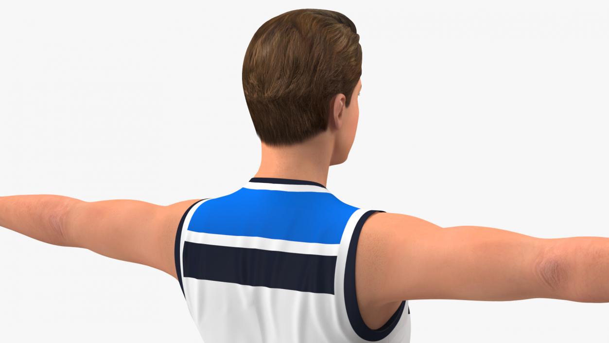 3D Teen Boy Basketball Rigged