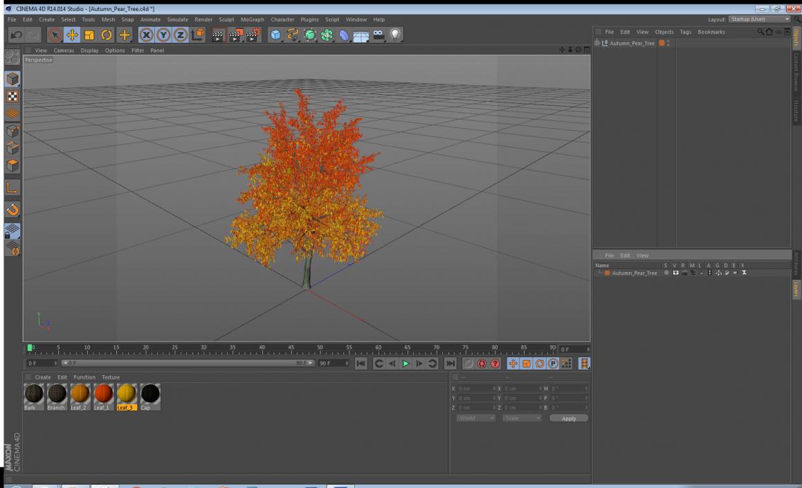 3D Autumn Pear Tree