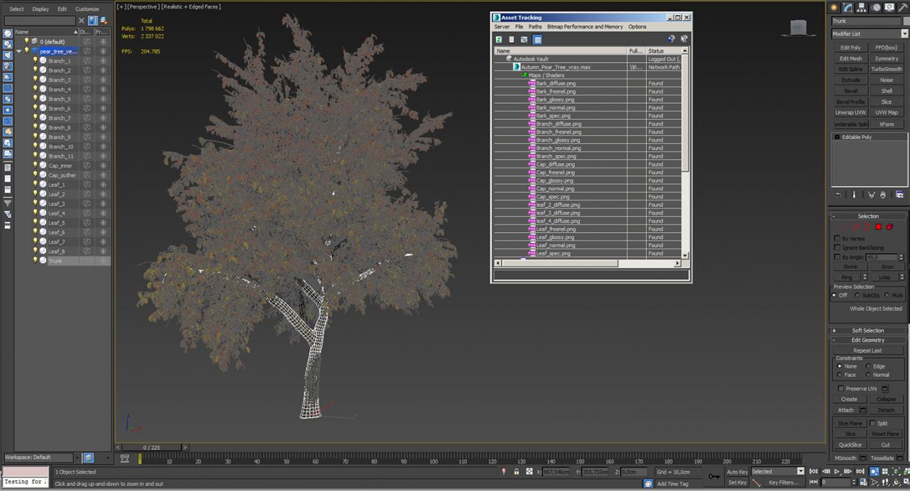 3D Autumn Pear Tree