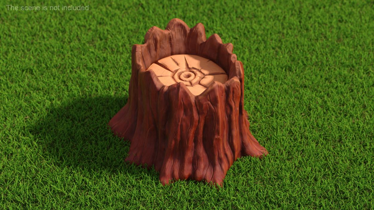 3D model Cartoon Tree Stumps Collection