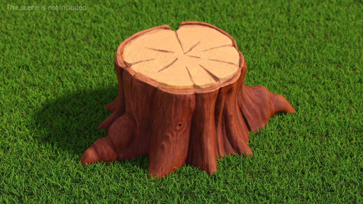 3D model Cartoon Tree Stumps Collection