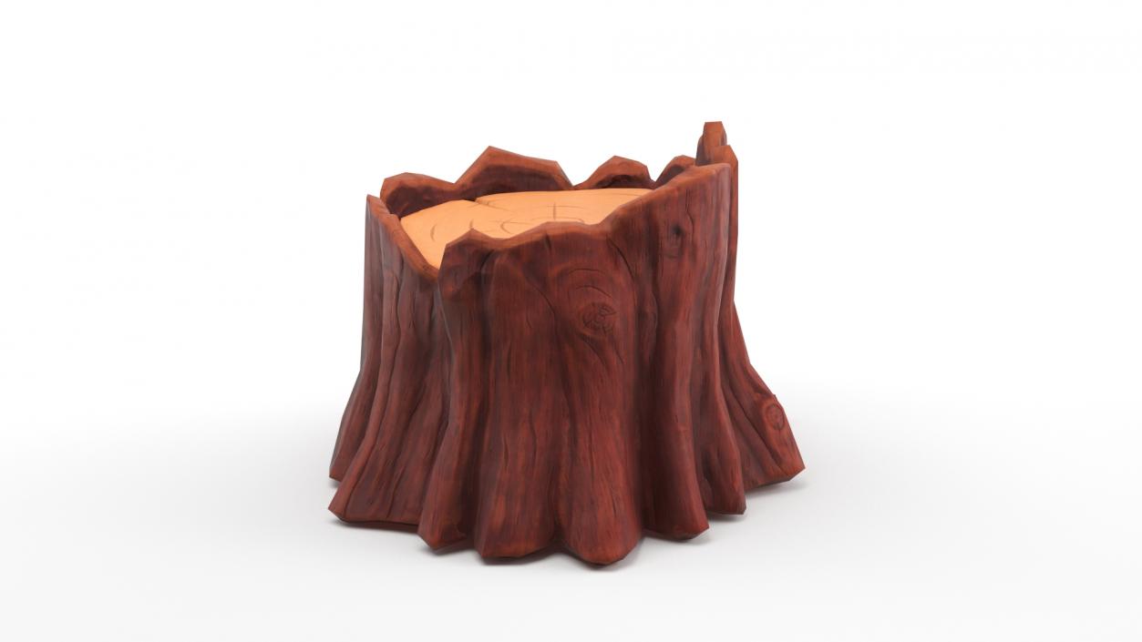 3D model Cartoon Tree Stumps Collection