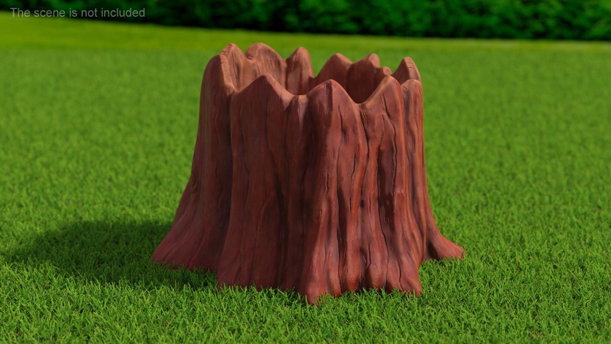 3D model Cartoon Tree Stumps Collection