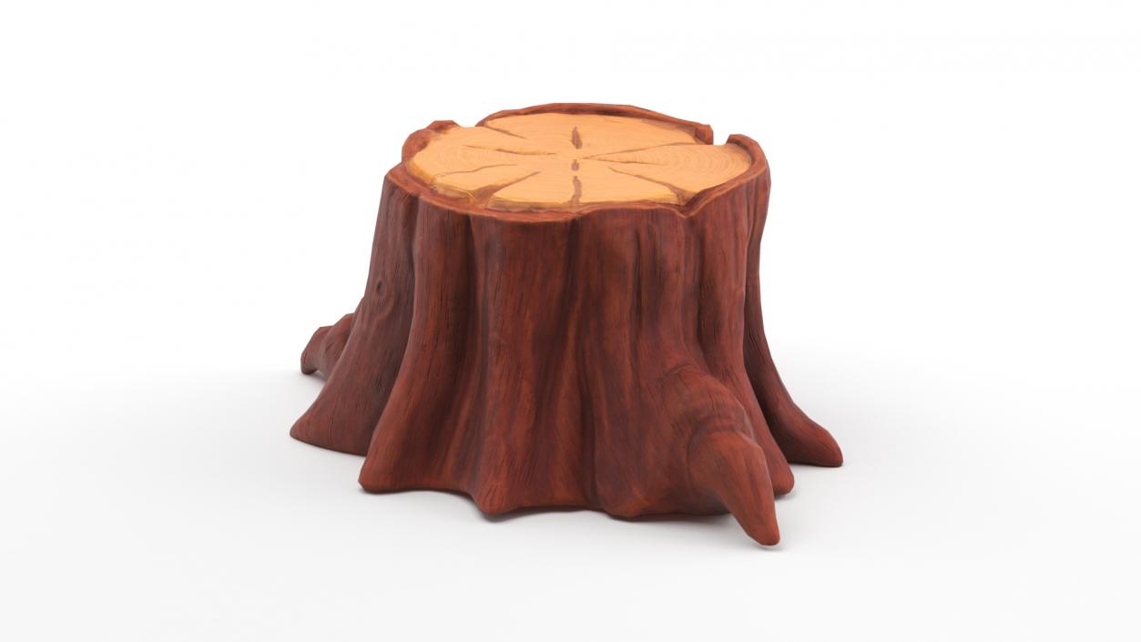 3D model Cartoon Tree Stumps Collection