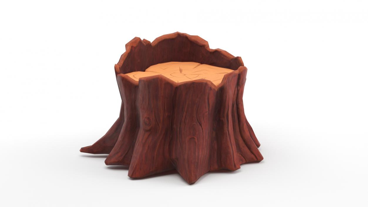 3D model Cartoon Tree Stumps Collection