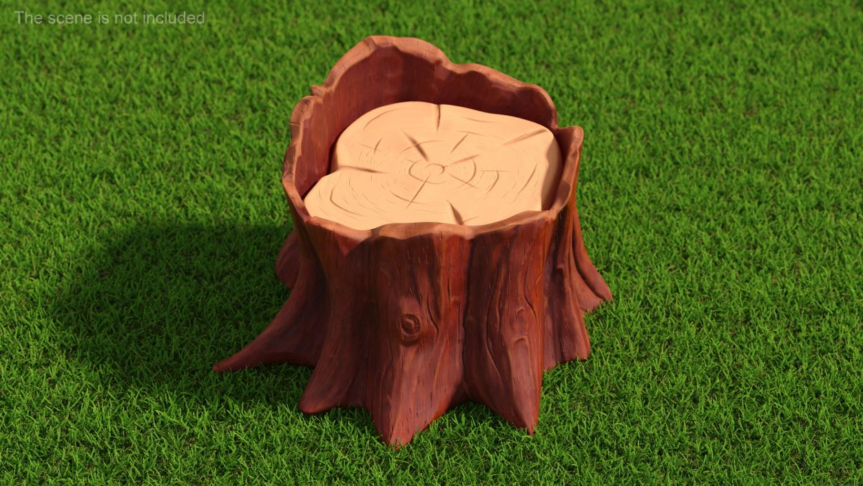 3D model Cartoon Tree Stumps Collection