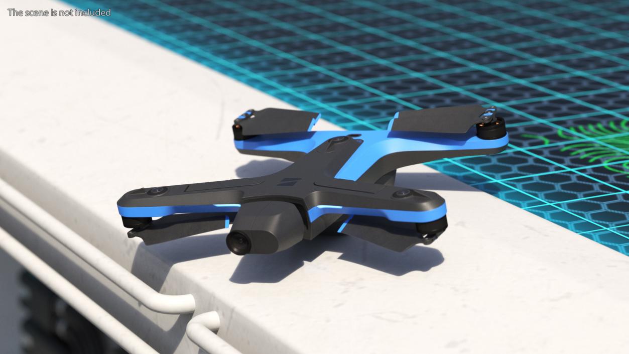 3D Drone Skydio 2 Plus On State model