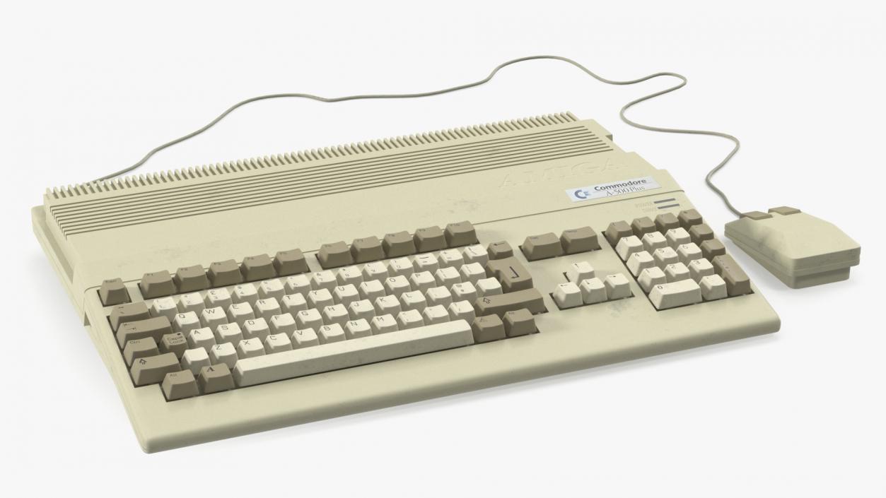 3D Amiga 500 Home Computer Old Keyboard