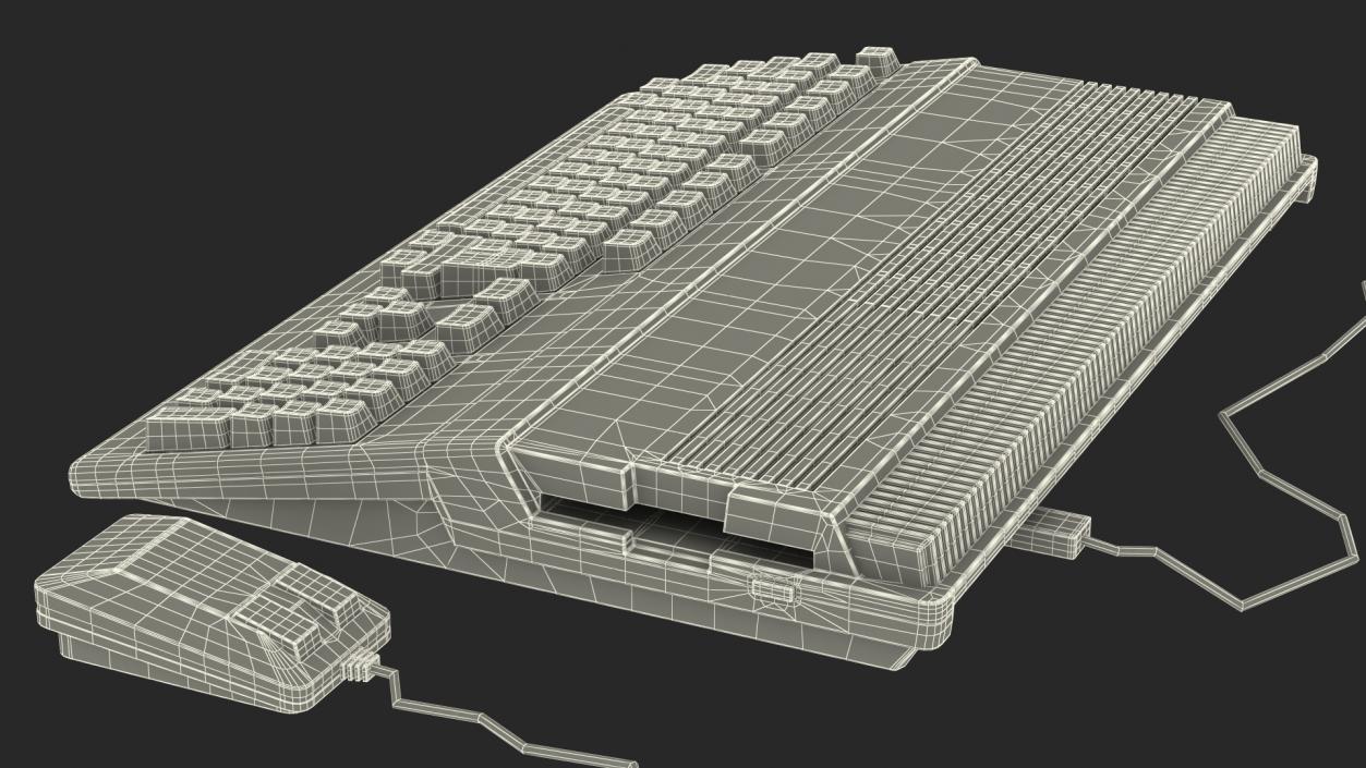 3D Amiga 500 Home Computer Old Keyboard
