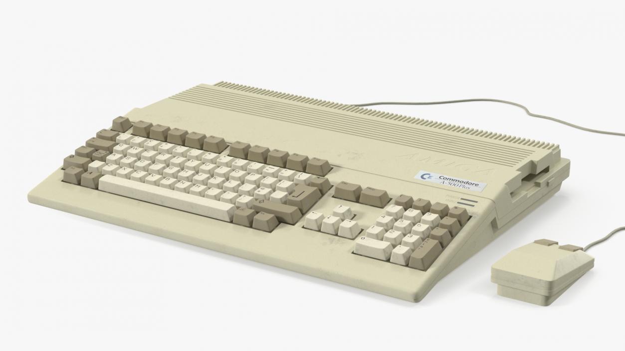 3D Amiga 500 Home Computer Old Keyboard