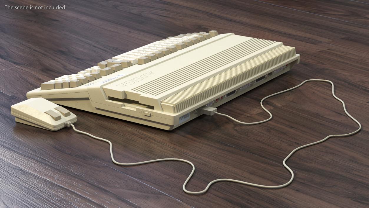 3D Amiga 500 Home Computer Old Keyboard