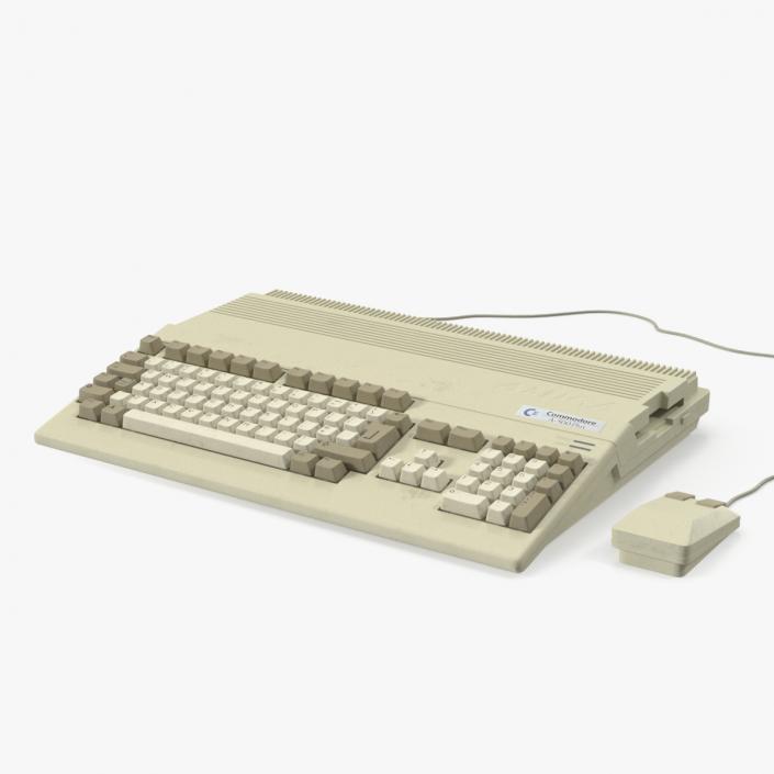 3D Amiga 500 Home Computer Old Keyboard