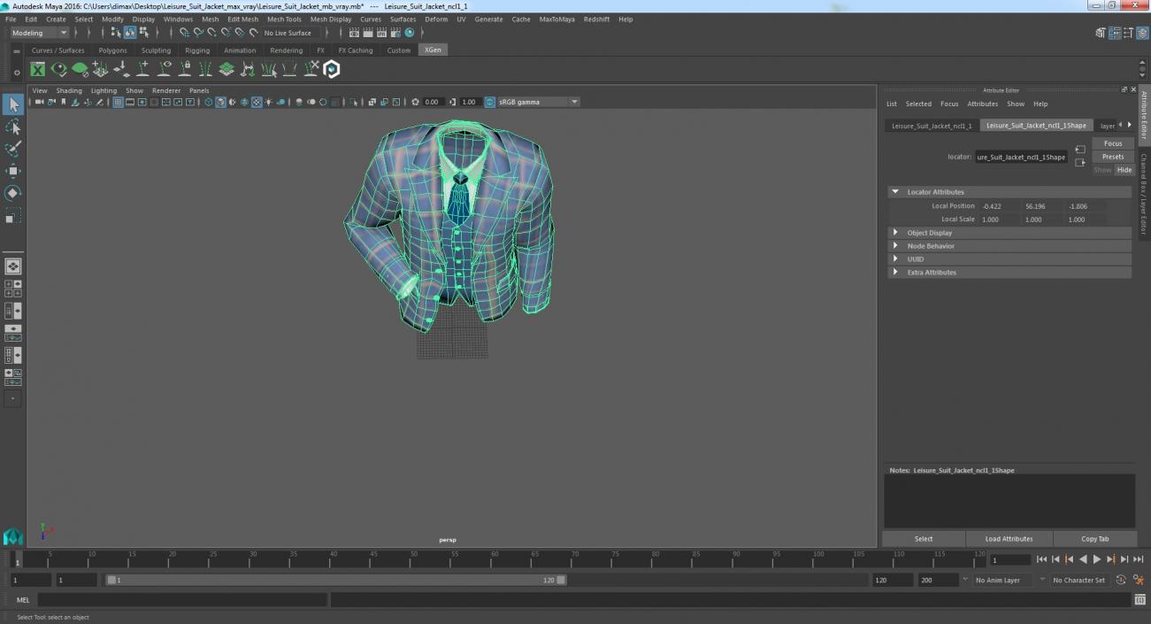 Leisure Suit Jacket 3D model