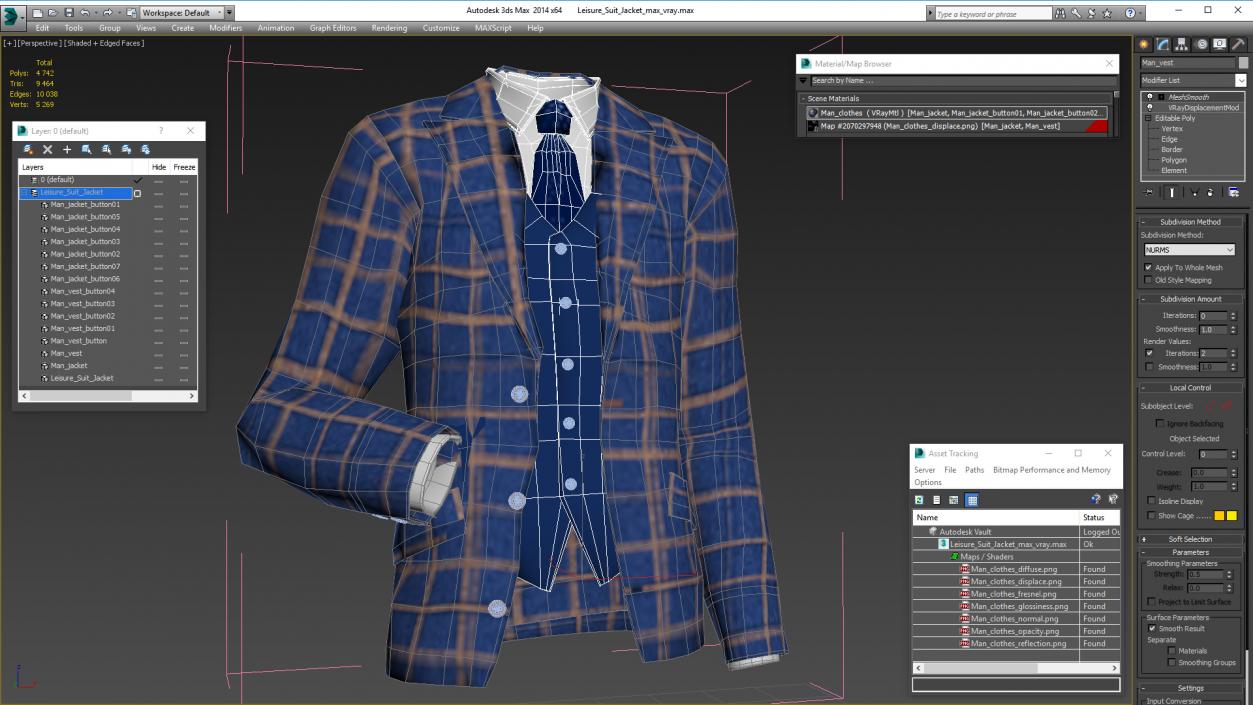 Leisure Suit Jacket 3D model