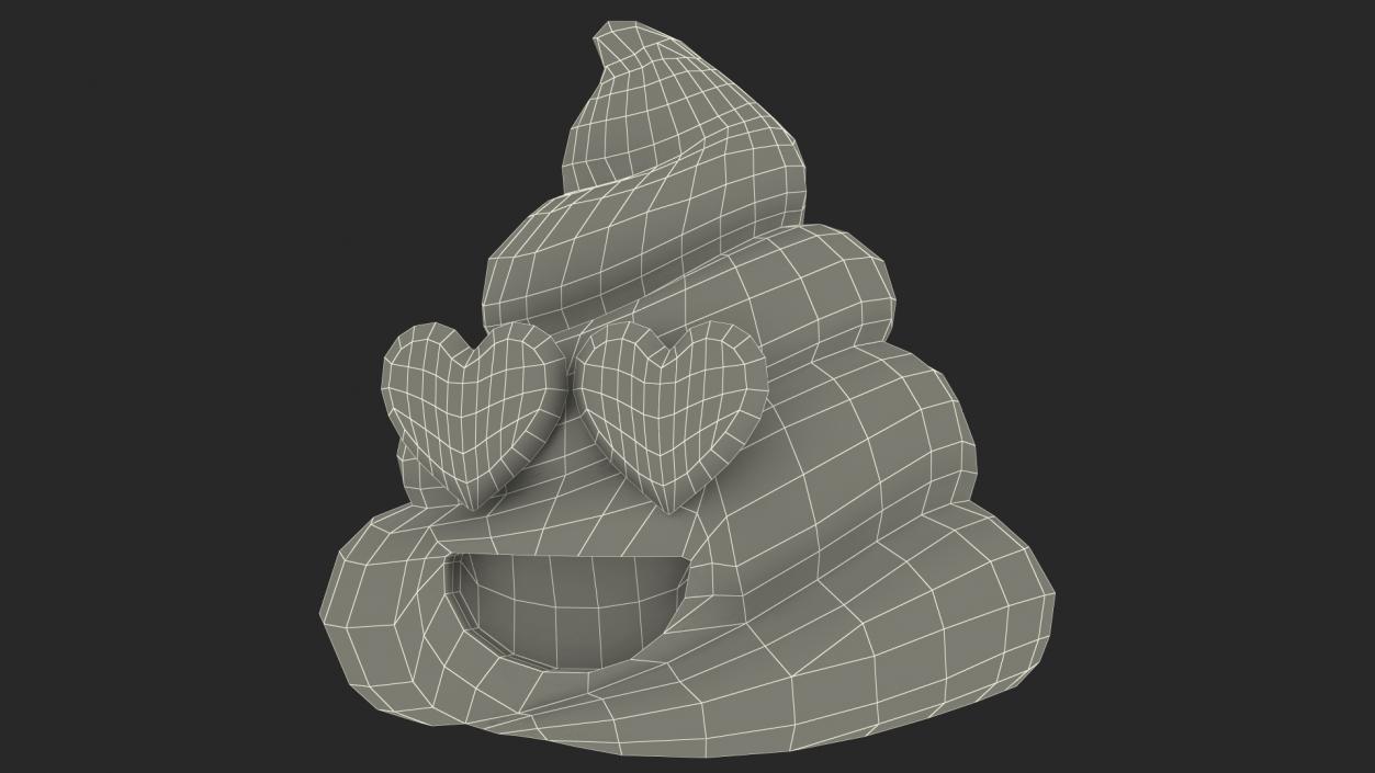 3D Poop Emoji Heart Eyes