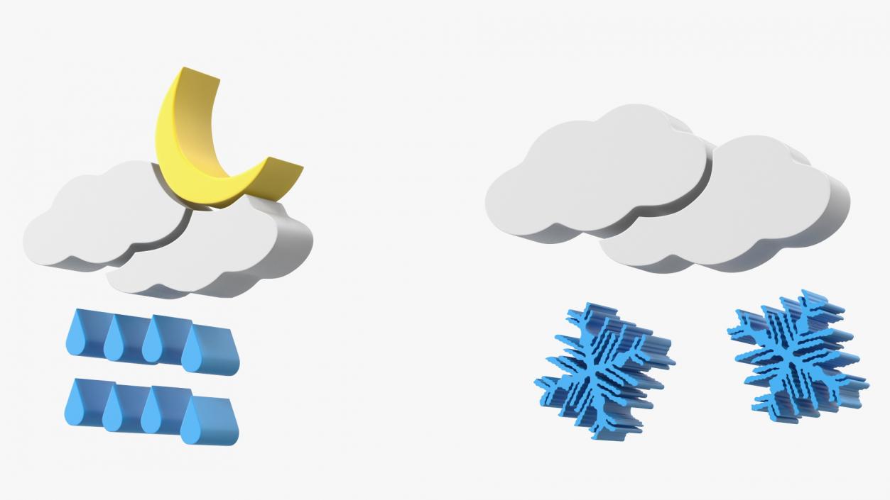 3D Meteorology Symbols Set model