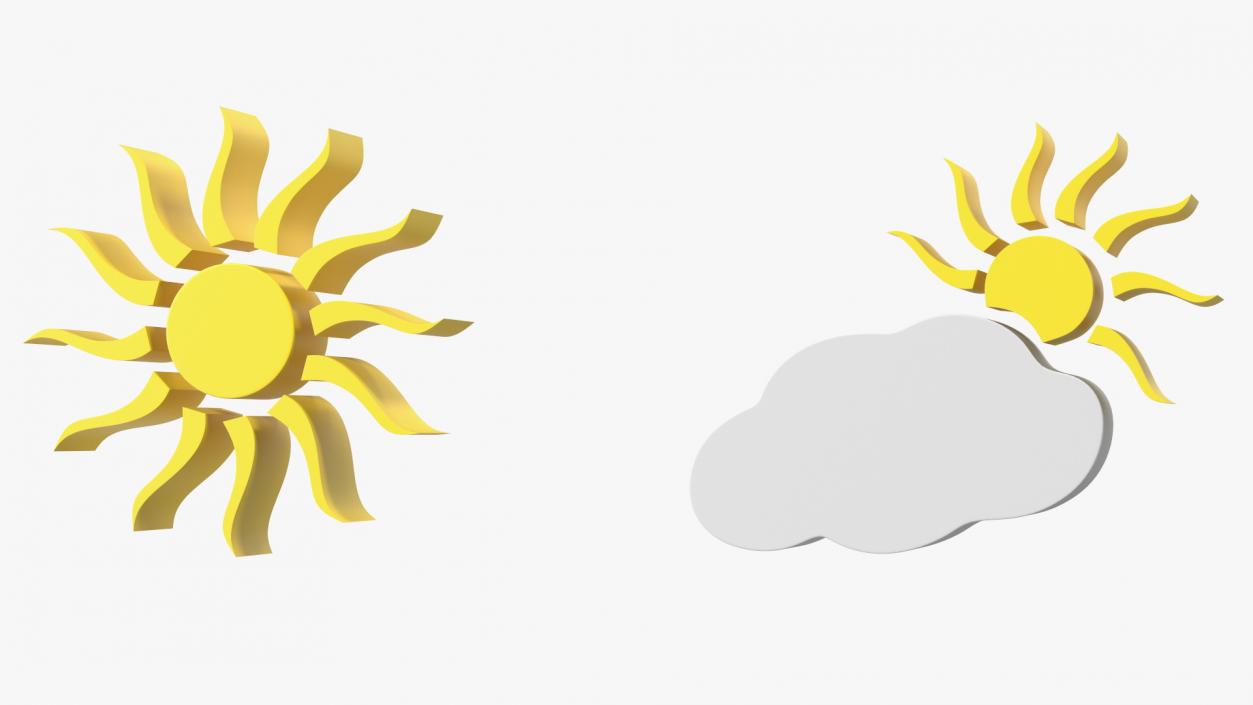 3D Meteorology Symbols Set model