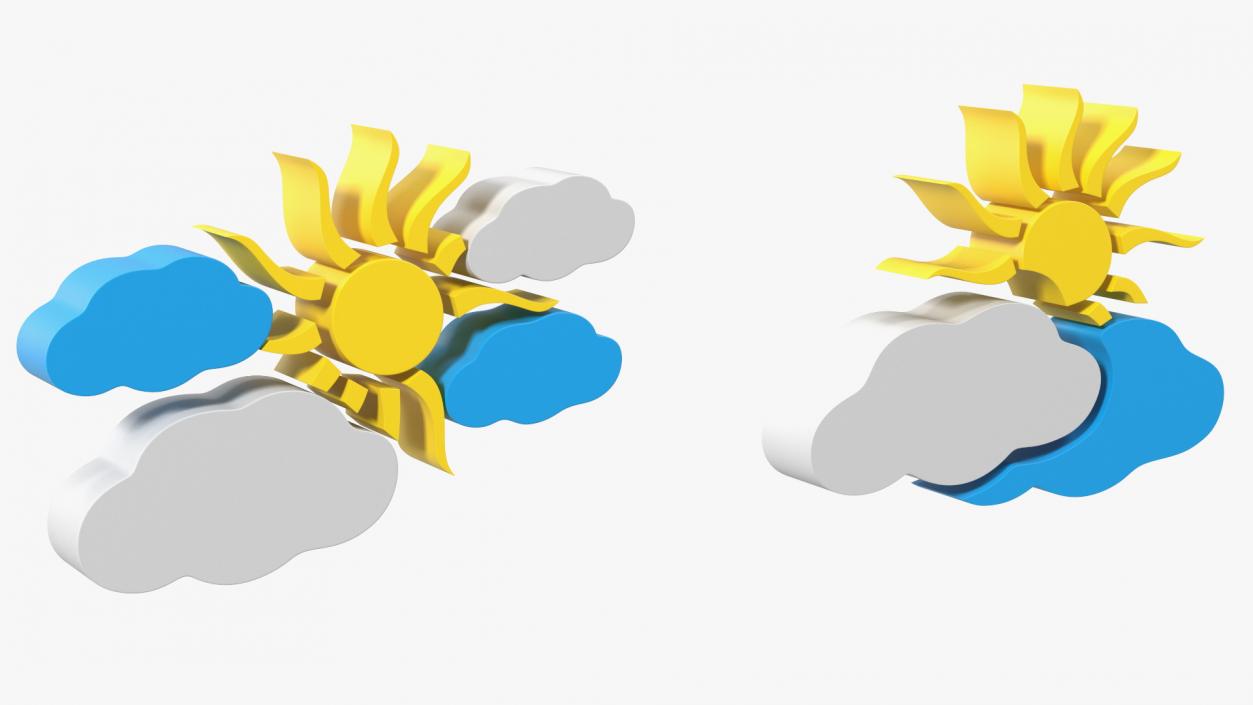 3D Meteorology Symbols Set model