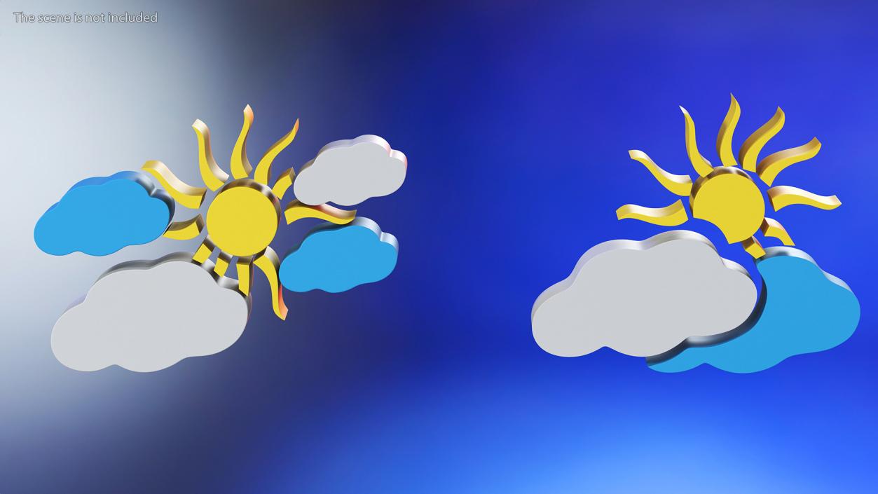 3D Meteorology Symbols Set model