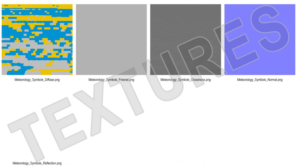 3D Meteorology Symbols Set model