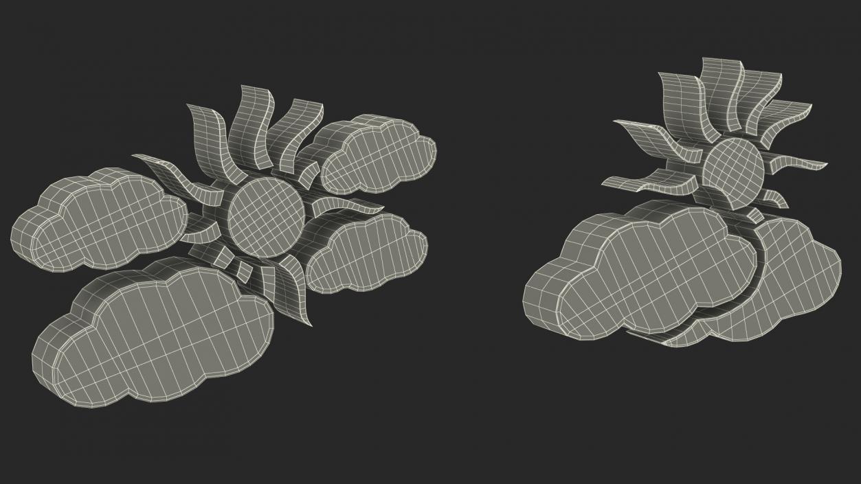 3D Meteorology Symbols Set model