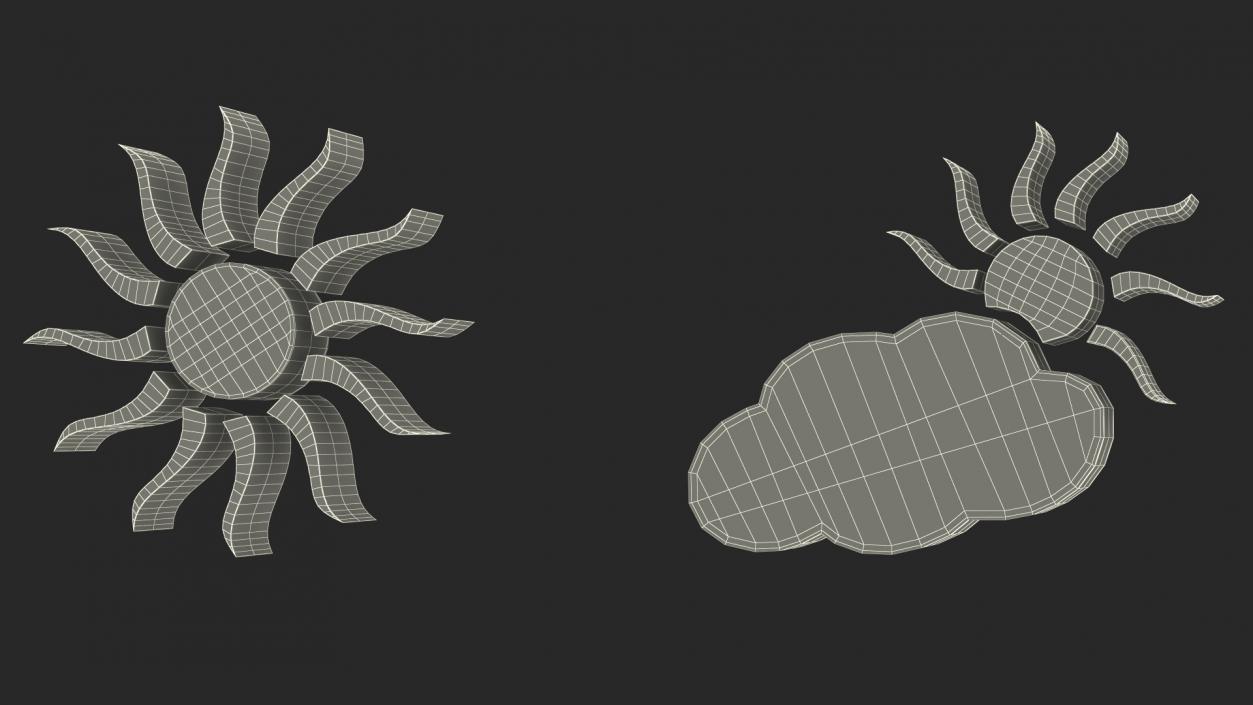 3D Meteorology Symbols Set model