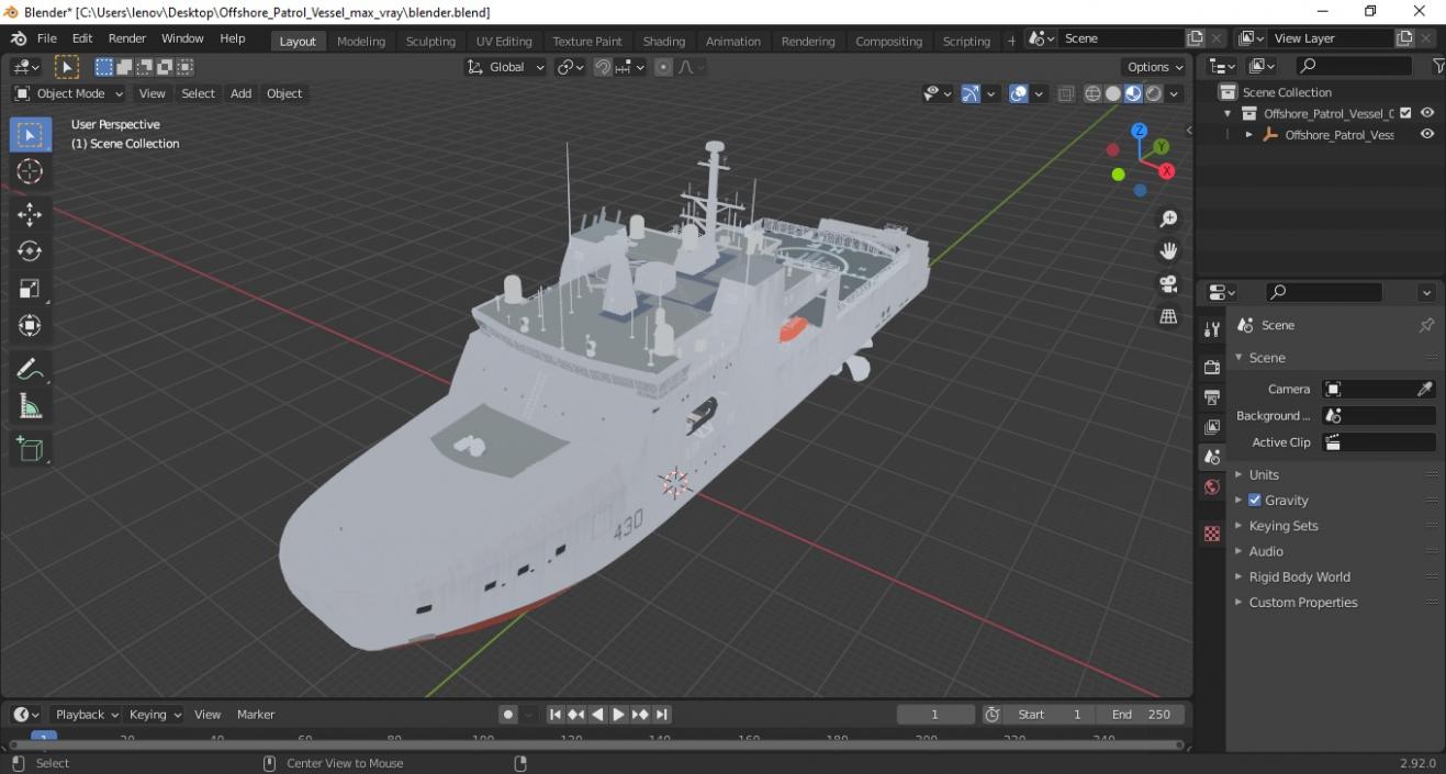 Offshore Patrol Vessel 3D