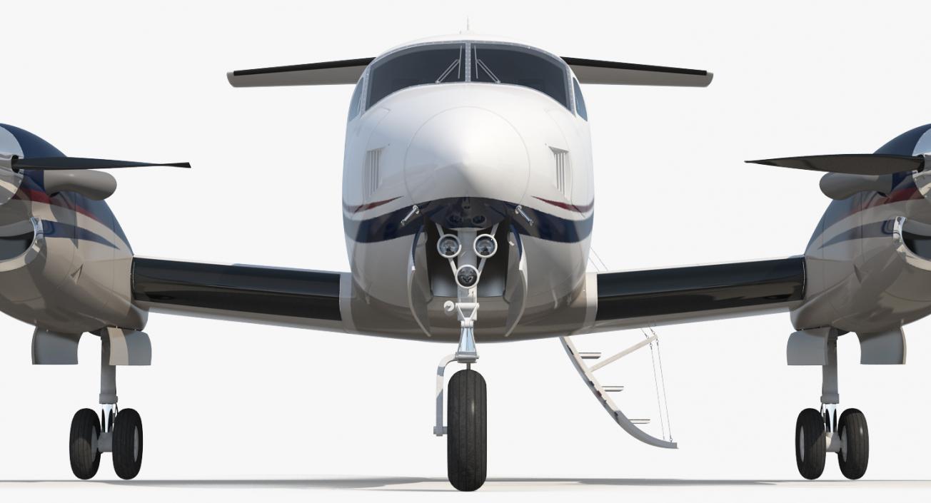 Civil Utility Aircraft Beechcraft Super King Air 250EP 3D model