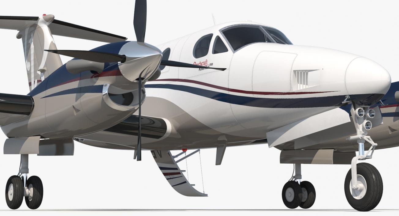 Civil Utility Aircraft Beechcraft Super King Air 250EP 3D model