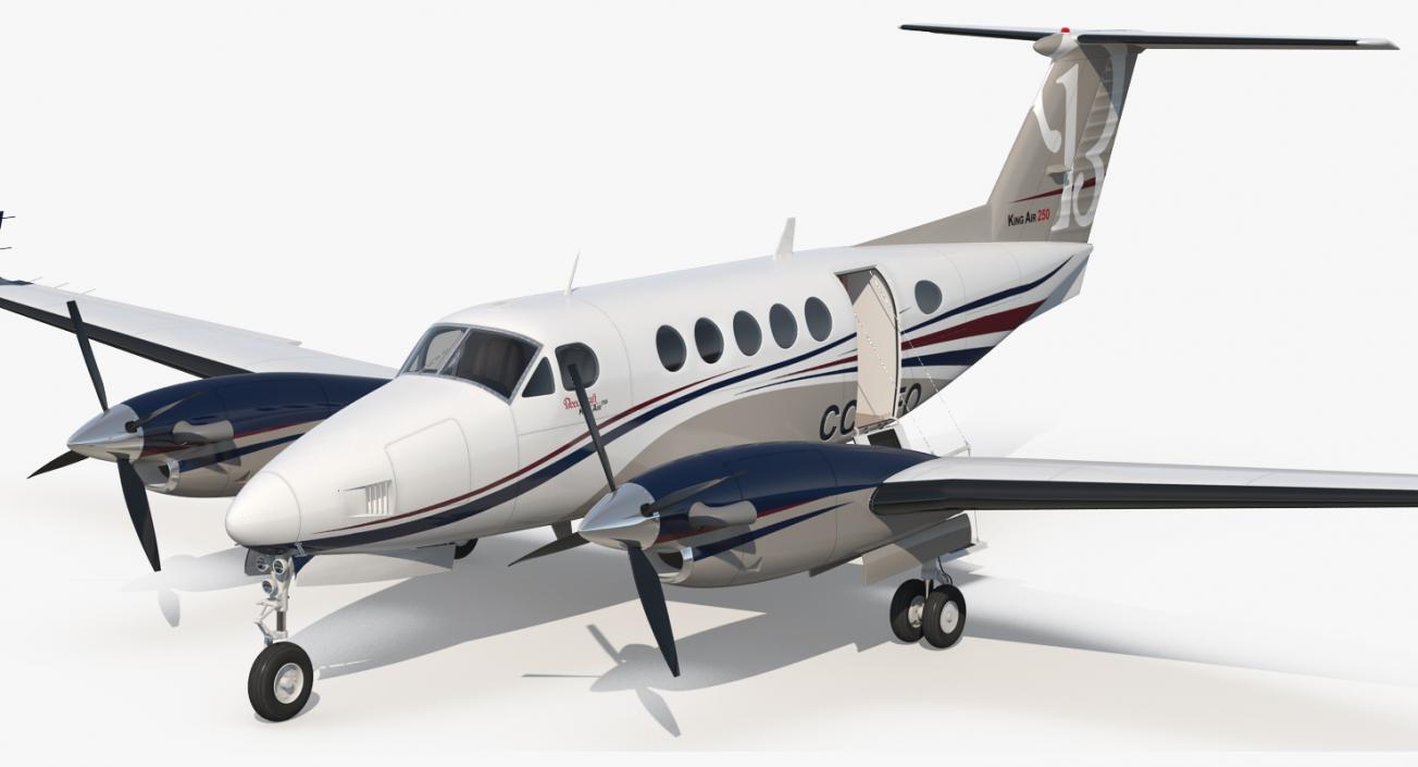 Civil Utility Aircraft Beechcraft Super King Air 250EP 3D model