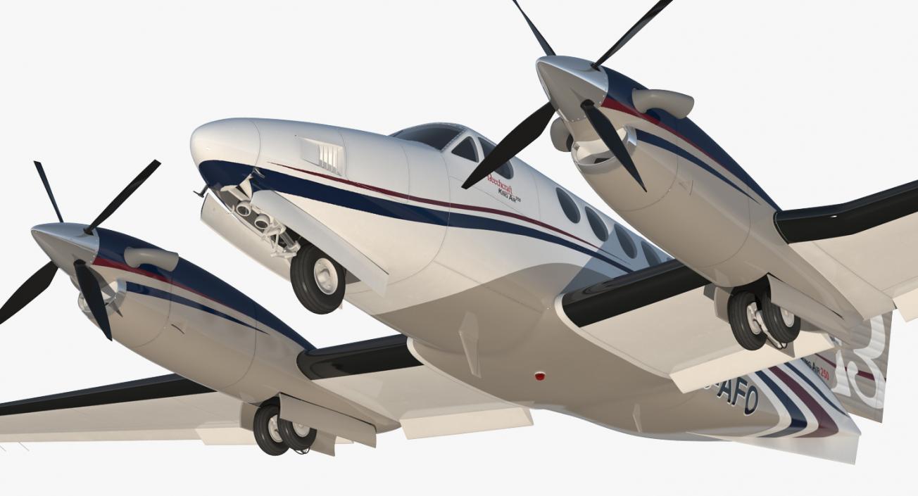 Civil Utility Aircraft Beechcraft Super King Air 250EP 3D model