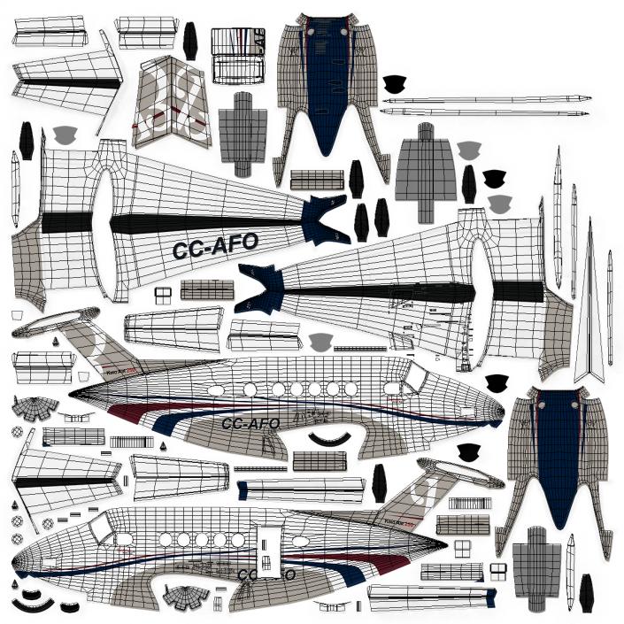 Civil Utility Aircraft Beechcraft Super King Air 250EP 3D model