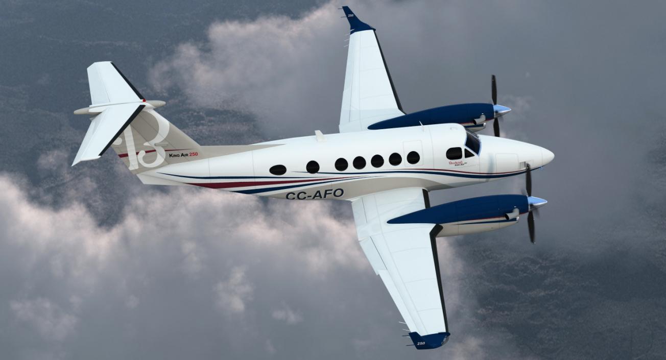 Civil Utility Aircraft Beechcraft Super King Air 250EP 3D model