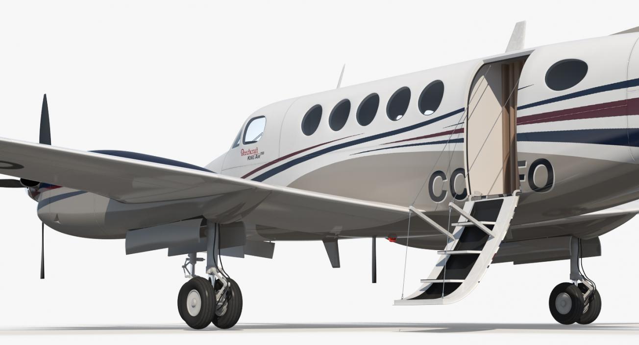 Civil Utility Aircraft Beechcraft Super King Air 250EP 3D model