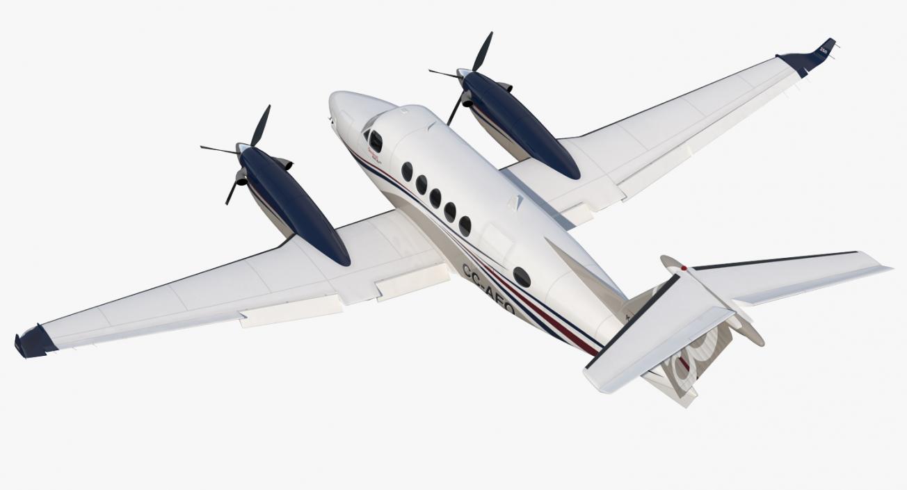 Civil Utility Aircraft Beechcraft Super King Air 250EP 3D model