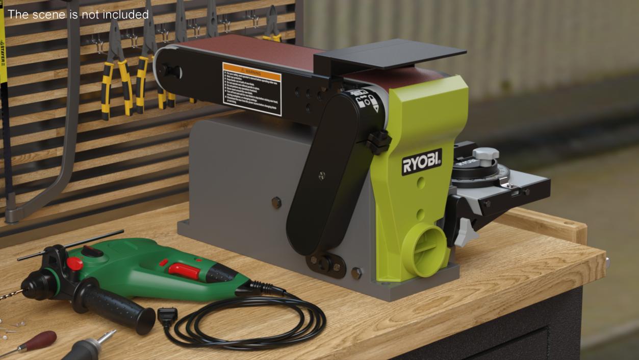 Belt and Disk Bench Sander Ryobi 3D