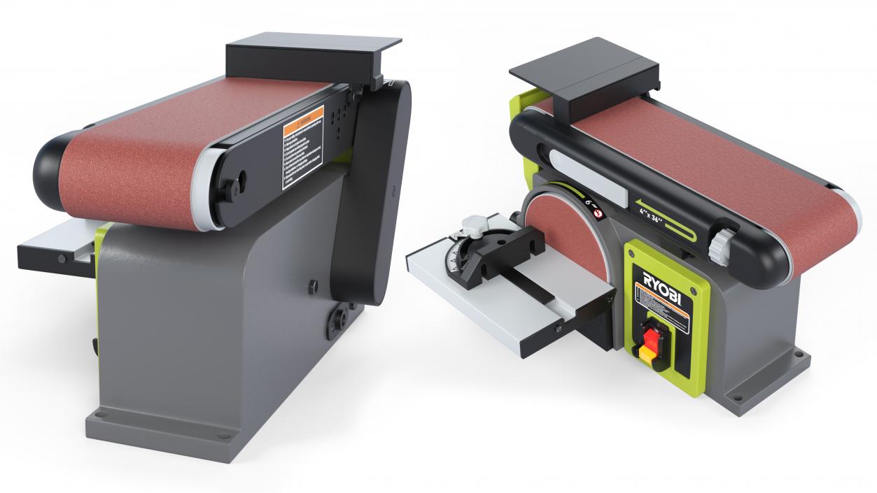 Belt and Disk Bench Sander Ryobi 3D