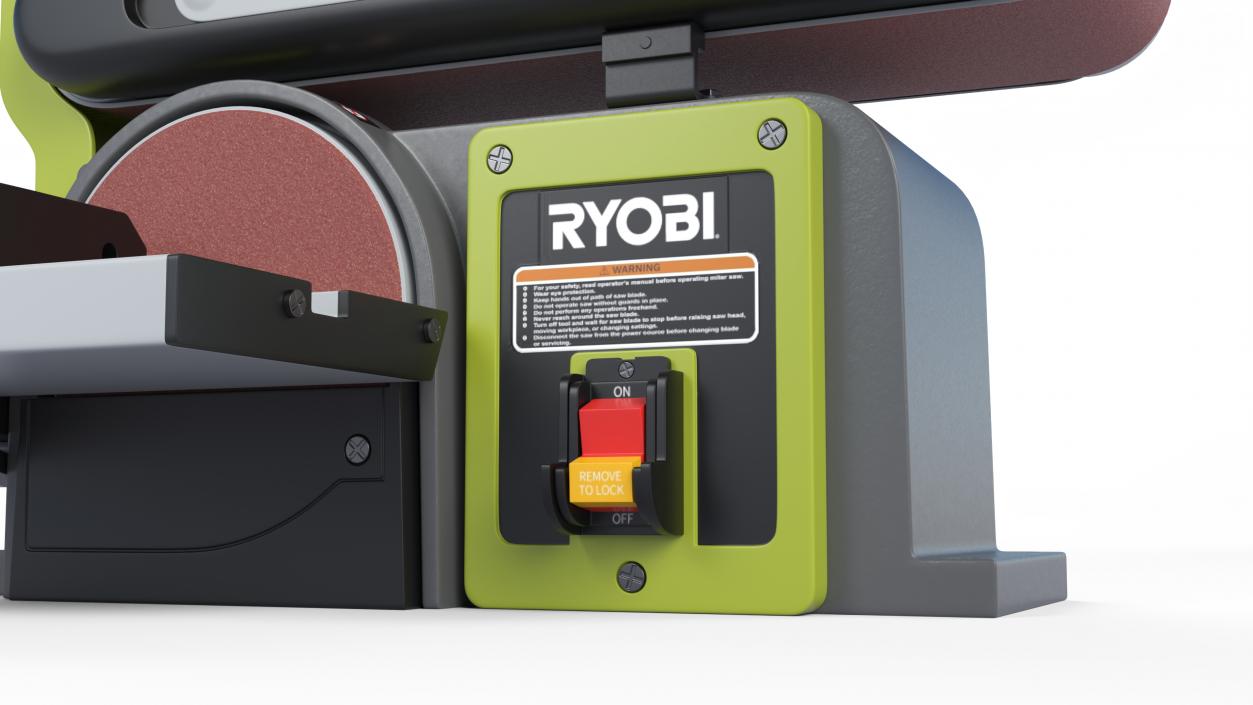 Belt and Disk Bench Sander Ryobi 3D