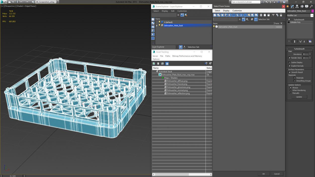 3D Dishwasher Plate Rack