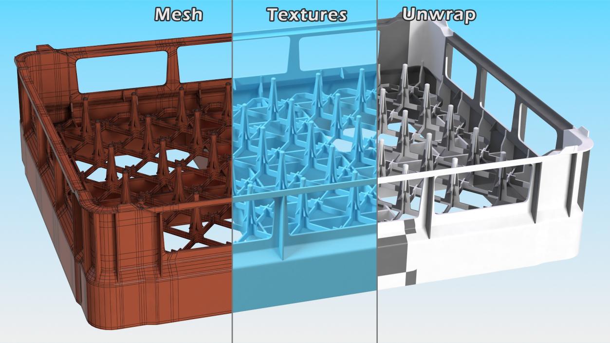 3D Dishwasher Plate Rack