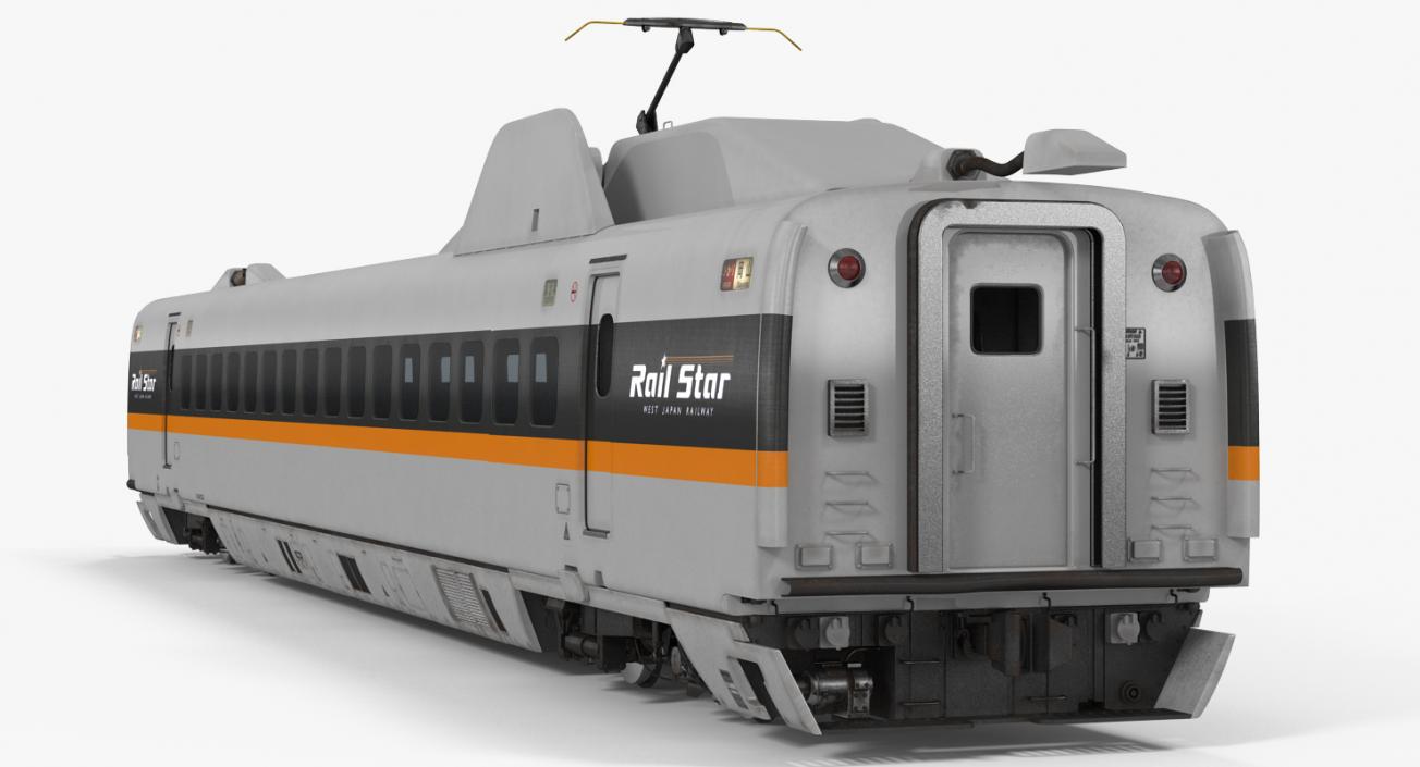 3D Bullet Train Passenger Car Rail Star